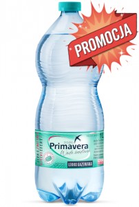  Promocja - 2 Palety wody Primavera 1l LEKKI GAZ łącznie 1512 butelek