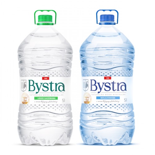 Woda Bystra 5l 120szt - paleta wody lekko gazowanej lub niegazowanej - hurtownia wody