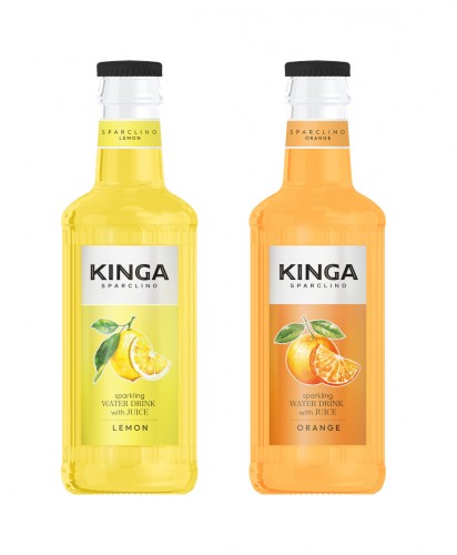 KINGA SPARCLINO WATER DRINK with JUICE Napój gazowany o smaku lemon z sokiem premium